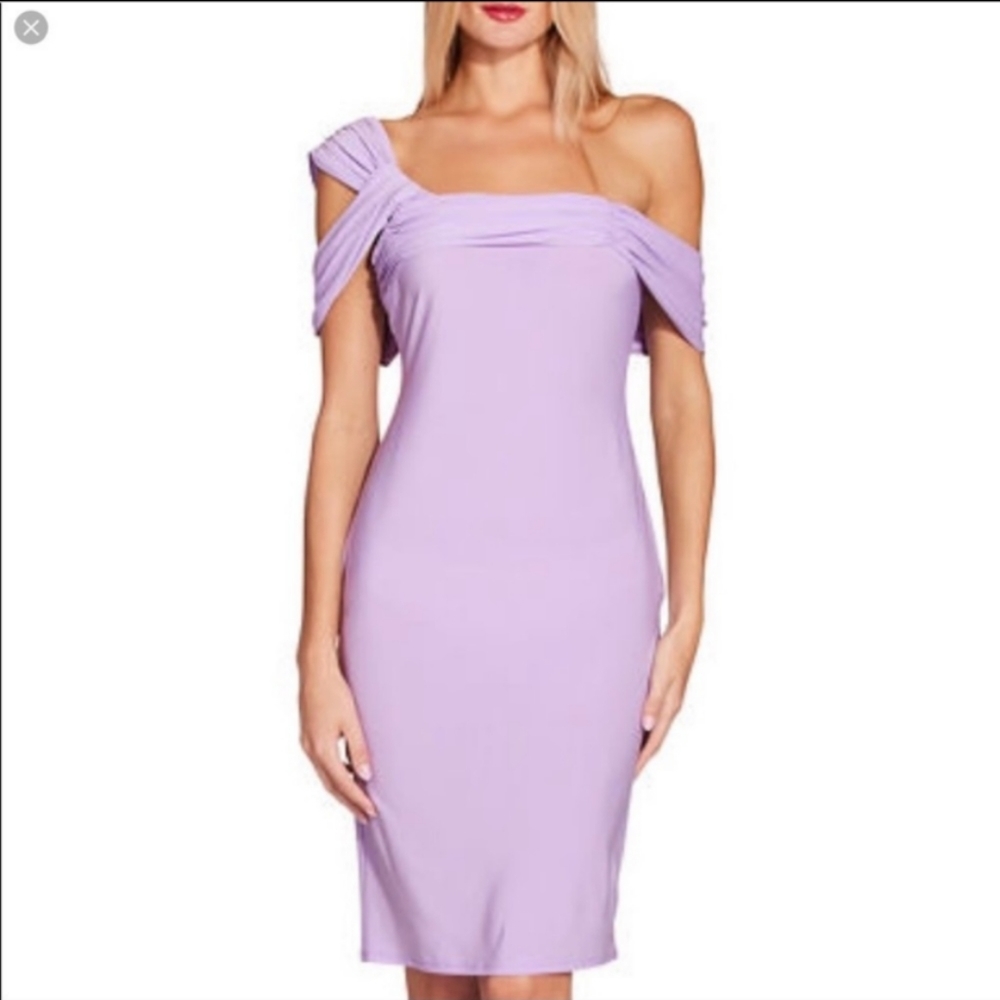 𝅺Alexia Admor One Shoulder Sheath Dress Stretch size medium m